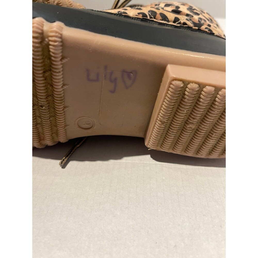 Magellan Insulated Leopard Print and Black Duck/Rain Boots Size 6B - Picture 9 of 11